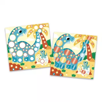 Janod My Arts & Crafts 3+ Creative Sticker Art Kit with Metallic Round Stickers