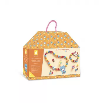 Janod DIY Wooden Jewellery Making Kit Little Cats 4+