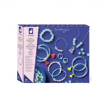 Janod Fluorescent Beads Jewellery Making Kit for Kids 6+