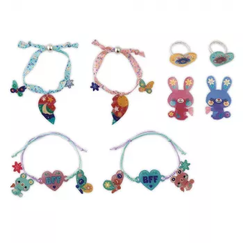 Janod Creative Kit for Making Friendship Jewellery with Shrink Plastic 7+