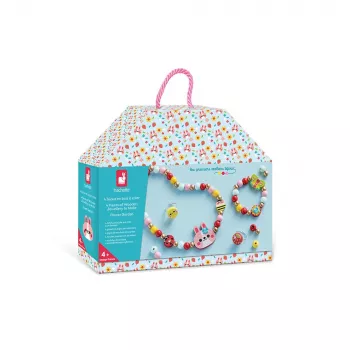 Janod Flower Garden Jewelry Making Kit - Creative Set for Children