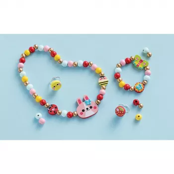 Janod Flower Garden Jewelry Making Kit - Creative Set for Children