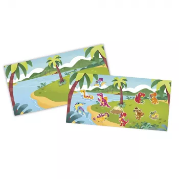 Janod My Arts & Crafts Dinosaur Reusable Sticker Set for Toddlers 2+
