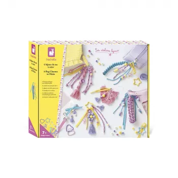 Janod DIY Bag Charm Creative Kit for Keychains, Felt Craft, Ages 7+