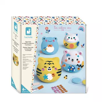Janod Creative Craft Kit Plaster Animal Figures Decoration Set 4 Pieces 6+
