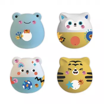 Janod Creative Craft Kit Plaster Animal Figures Decoration Set 4 Pieces 6+