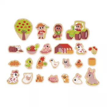 Janod On the Farm Magnetic Toy Set 24 Pieces