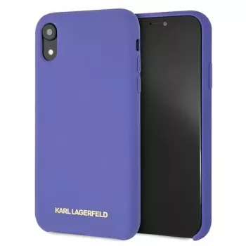 Karl Lagerfeld KLHCI61SLVOG Silicone Hard Case for Apple iPhone Xr - Violet