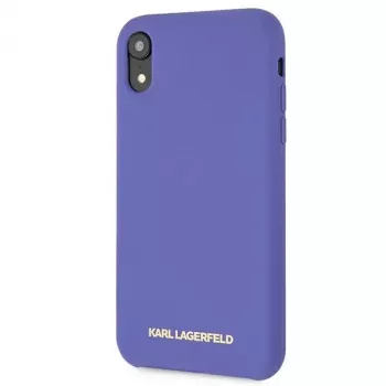 Karl Lagerfeld KLHCI61SLVOG Silicone Hard Case for Apple iPhone Xr - Violet