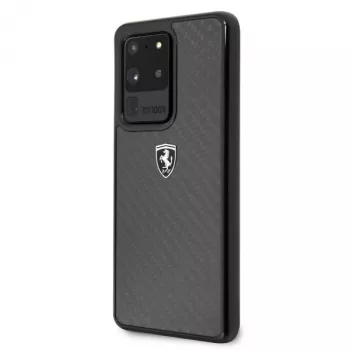 Ferrari Hardcase FEHCAHCS69BK for Samsung Galaxy S20 Ultra, Black Carbon Heritage