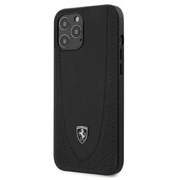 Ferrari Off Track Perforated Hard Case for Apple iPhone 12 Pro Max 6.7 inch - Black