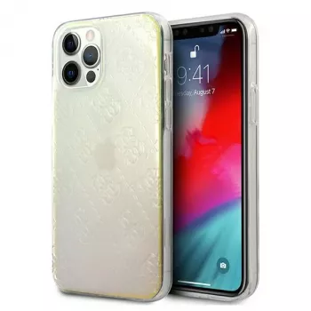 Guess GUHCP12M3D4GIRBL Iridescent Opal Hard Case for Apple iPhone 12 / iPhone 12 Pro 6.1 inch - 4G 3D Pattern Collection