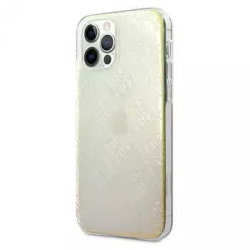 Guess GUHCP12M3D4GIRBL Iridescent Opal Hard Case for Apple iPhone 12 / iPhone 12 Pro 6.1 inch - 4G 3D Pattern Collection