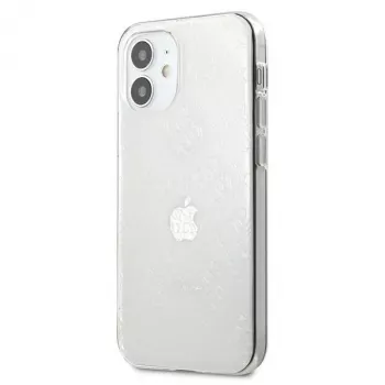 Guess GUHCP12S3D4GTR iPhone 12 mini Transparent Hard Case 4G 3D Pattern Collection