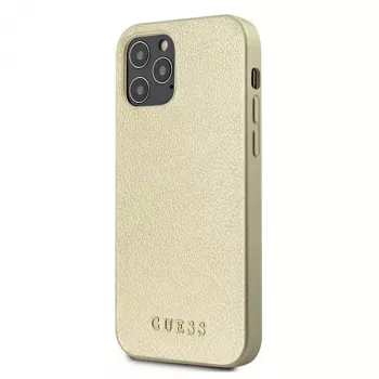 Guess GUHCP12LIGLGO Hardcase for iPhone 12 Pro Max 6.7 inch Gold Iridescent