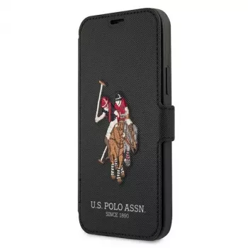 U.S. POLO ASSN. Polo Embroidery Collection Book Case for iPhone 12/12 Pro 6.1 inch Black