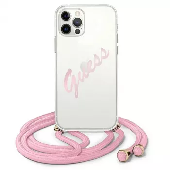 Guess Script Vintage Hard Case for iPhone 12 / 12 Pro 6.1 inch - Pink