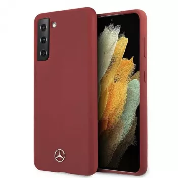 Mercedes-Benz Silicone Line Hard Case for Samsung Galaxy S21 (SM-G991) - Red