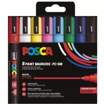 POSCA Uni-Ball Marker UNI PC-5M 8-Piece Set Basic (182558)