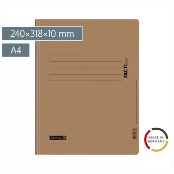 BRUNNEN FACT!plus Spiral Folder A4 Cardboard Brown