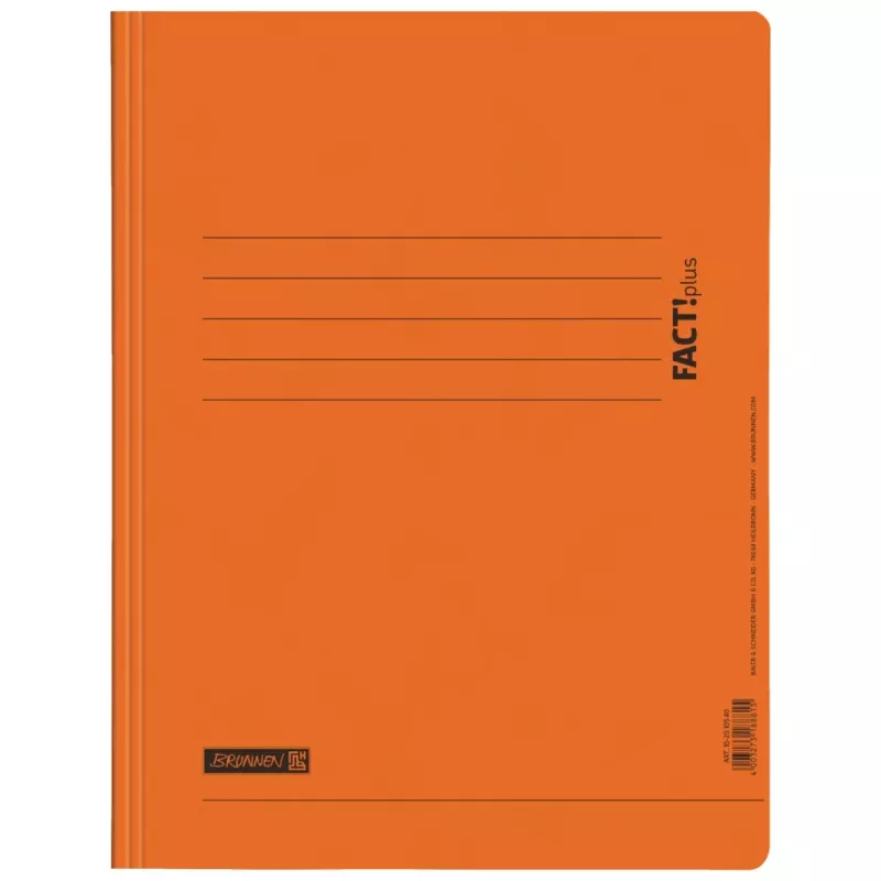 BRUNNEN FACT!plus Spiral Folder A4 Orange Cardboard
