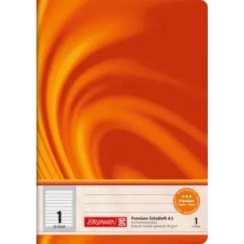 Brunnen Vivendi A5 School Notebook, Contrast Ruling, Lineatur 1, Orange