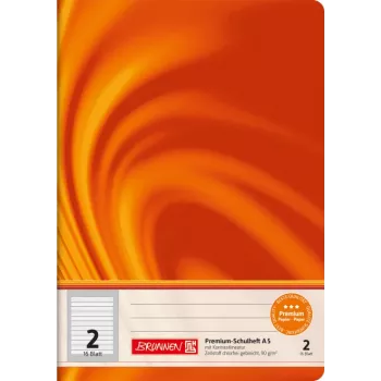 BRUNNEN School Notebook A5 Vivendi Lined 2 16 Sheets - A5