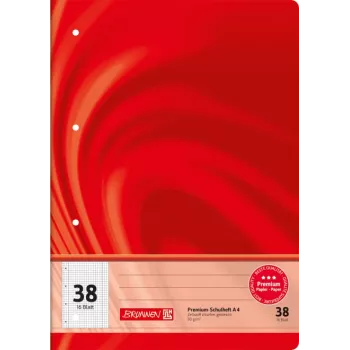 BRUNNEN Vivendi School Exercise Book A4, Lineatur 38, Squared, 32 Pages, Inner and Outer Margins