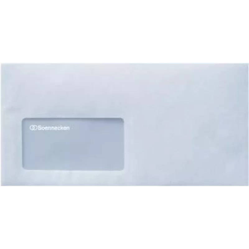 DL Window Envelope, Self-Adhesive, White, 25-Pack