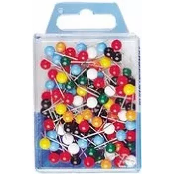 WEDO 56 199 Marking Pins, 16 mm, 6 mm Head, Assorted Colours