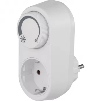REV Ritter Intermediate Dimmer Plug with Integrated LED Dimmer, White, EMD201