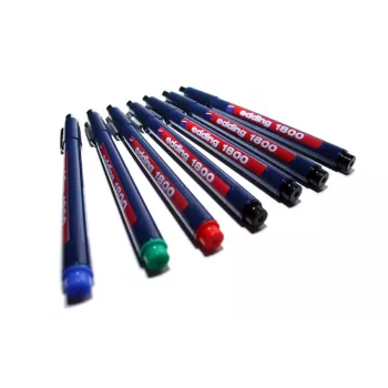 EDDING 1800 Profipen Fineliner Pen - Black - 0.35 mm - Metal Frame