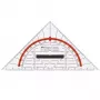 Faber-Castell 177199 Set Square Transparent with Red Hypotenuse 16 cm