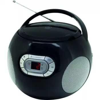 Soundmaster SCD5800BL Portable CD Radio Boombox with Cassette Deck, USB, FM Radio, Microphone - Blue