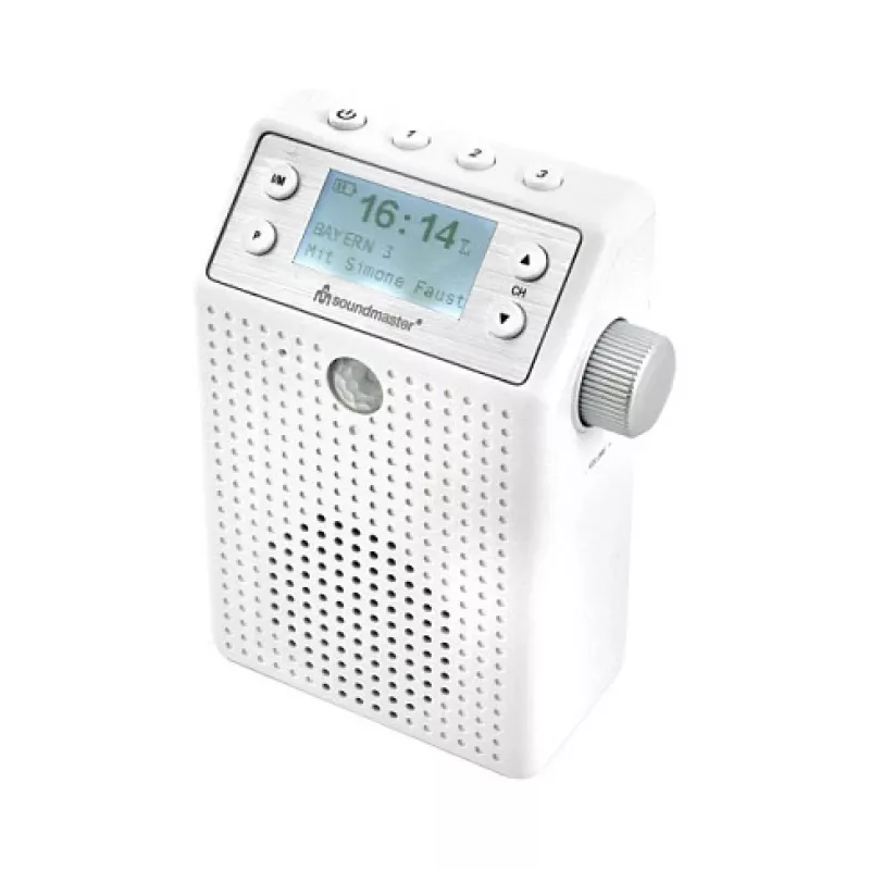 Soundmaster DAB60WE Socket Radio DAB+, FM, Bluetooth, USB Hands-free Function, Splash-proof, White