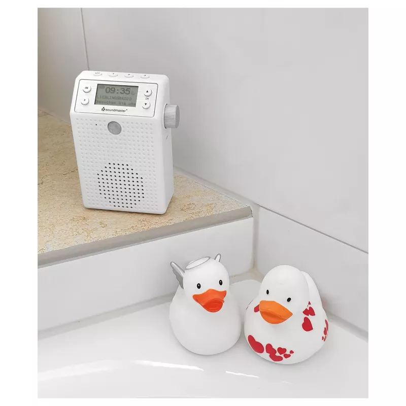 Soundmaster DAB60WE Socket Radio DAB+, FM, Bluetooth, USB Hands-free Function, Splash-proof, White