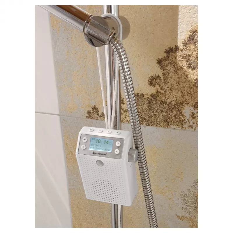 Soundmaster DAB60WE Socket Radio DAB+, FM, Bluetooth, USB Hands-free Function, Splash-proof, White