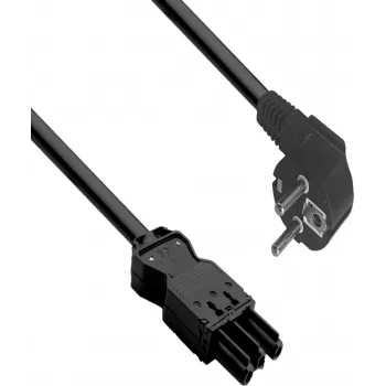 HELOS GST18 Power Connection Cable CEE 7/7 90° Male to GST18 Female 7.5m Black