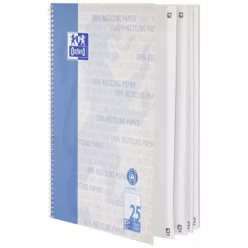 Oxford College Block A4+ 80 Sheets Lined 4-Hole Punched White 90 g/m²