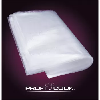 ProfiCook PC-VK 1015 Vacuum Bag Kit for Vacuum Sealer - Transparent, 50 Bags 22x30 cm