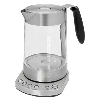 PROFI COOK PC-WKS 1020 G Tea and Water Kettle, Stainless Steel/Black, 1.7 L, 2200 W