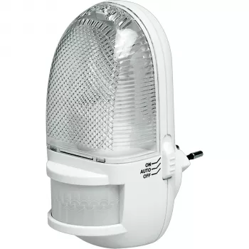 REV Night Light with Motion Detector, LED, 1.5W, 100lm, Warm White, PIR Sensor, White