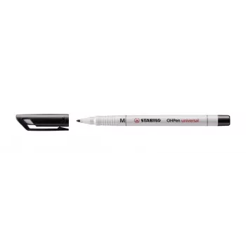 STABILO OHPen Universal M 853 Non-Permanent Overhead Projector Pen, Black, 1.0 mm Medium Bullet Tip