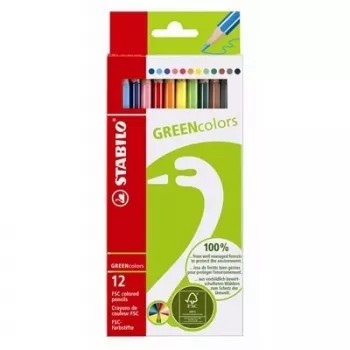 STABILO GREENcolors Coloured Pencils - Multicolour - 12 Pieces