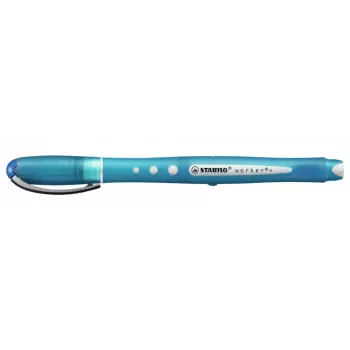 STABILO Worker Rollerball Pen - Multicolour - Blue Ink - 0.5 mm - 10 Pack