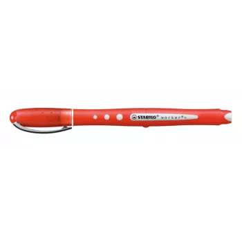 STABILO worker colorful Rollerball Pen - Red - 0.5 mm - Ambidextrous - 10 Pack