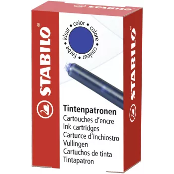 STABILO 5/0-041 Fountain Pen Ink Cartridges, Royal Blue, 6 pcs