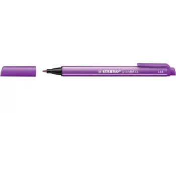 STABILO pointMax Felt-Tip Pen - Purple - Medium 0.8 mm - Round - Water-Based Ink - Nylon Felt Tip