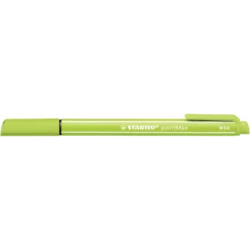 STABILO pointMax Fineliner Pen Set - 24 Assorted Colours - 0.8 mm Fibre Tip - Water-Based Ink