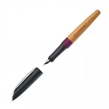 STABILO Grow Fountain Pen - Plum Red / Cherry, Medium Nib, Climate Neutral